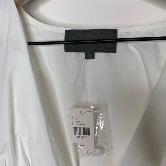 Anthropologie Sunday in Brooklyn Wrap-Front Blouse White Womens Size 4 - Picture 9 of 14